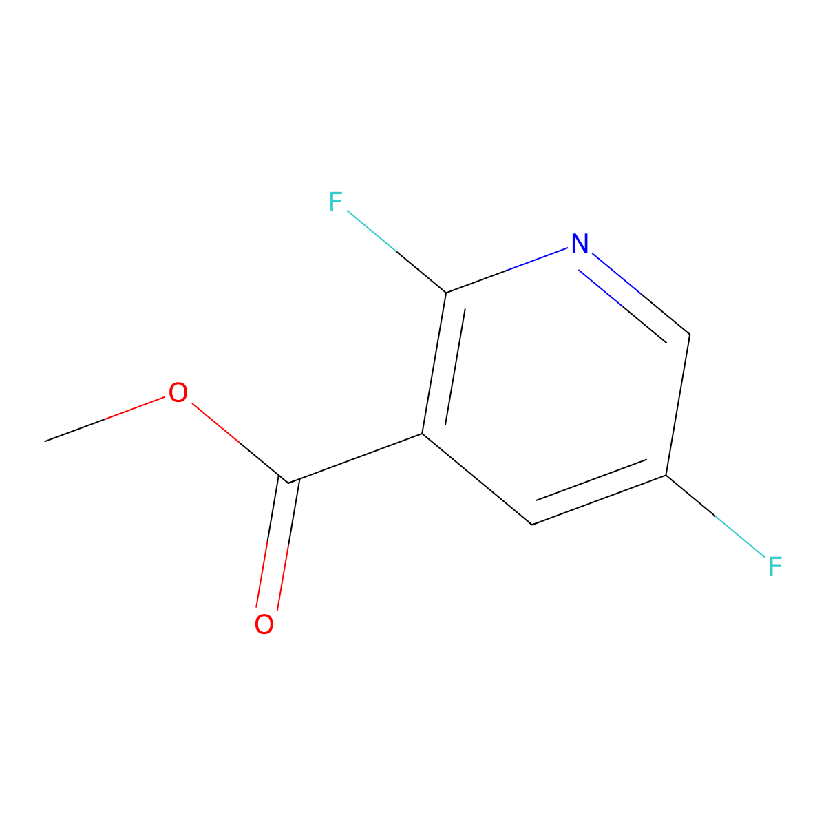 Methyl 2,5-difluoronicotinate molecular structure, CAS 1214362-39-6