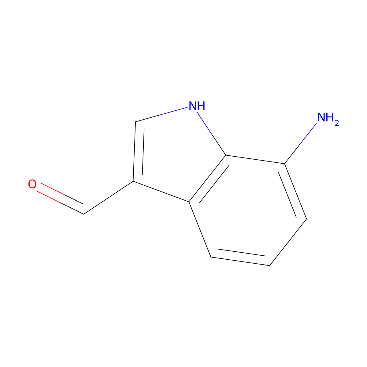 7-amino-1H-indole-3-carbaldehyde molecular structure, CAS 1214362-44-3