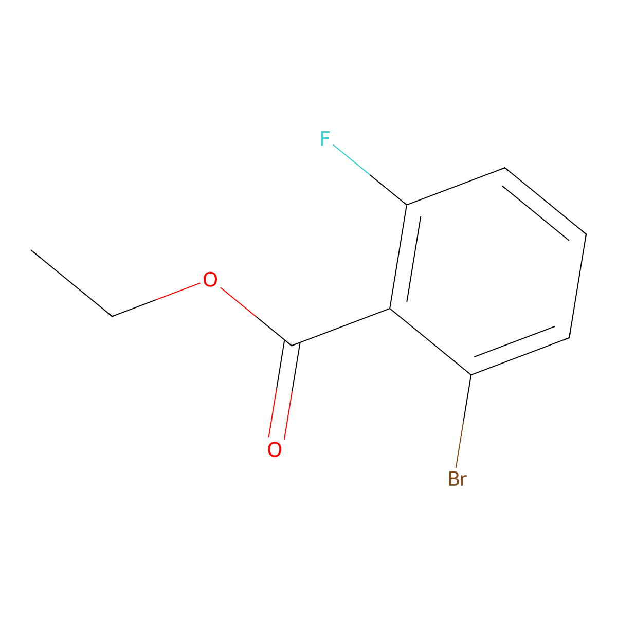 Ethyl 2-bromo-6-fluorobenzoate molecular structure, CAS 1214362-62-5