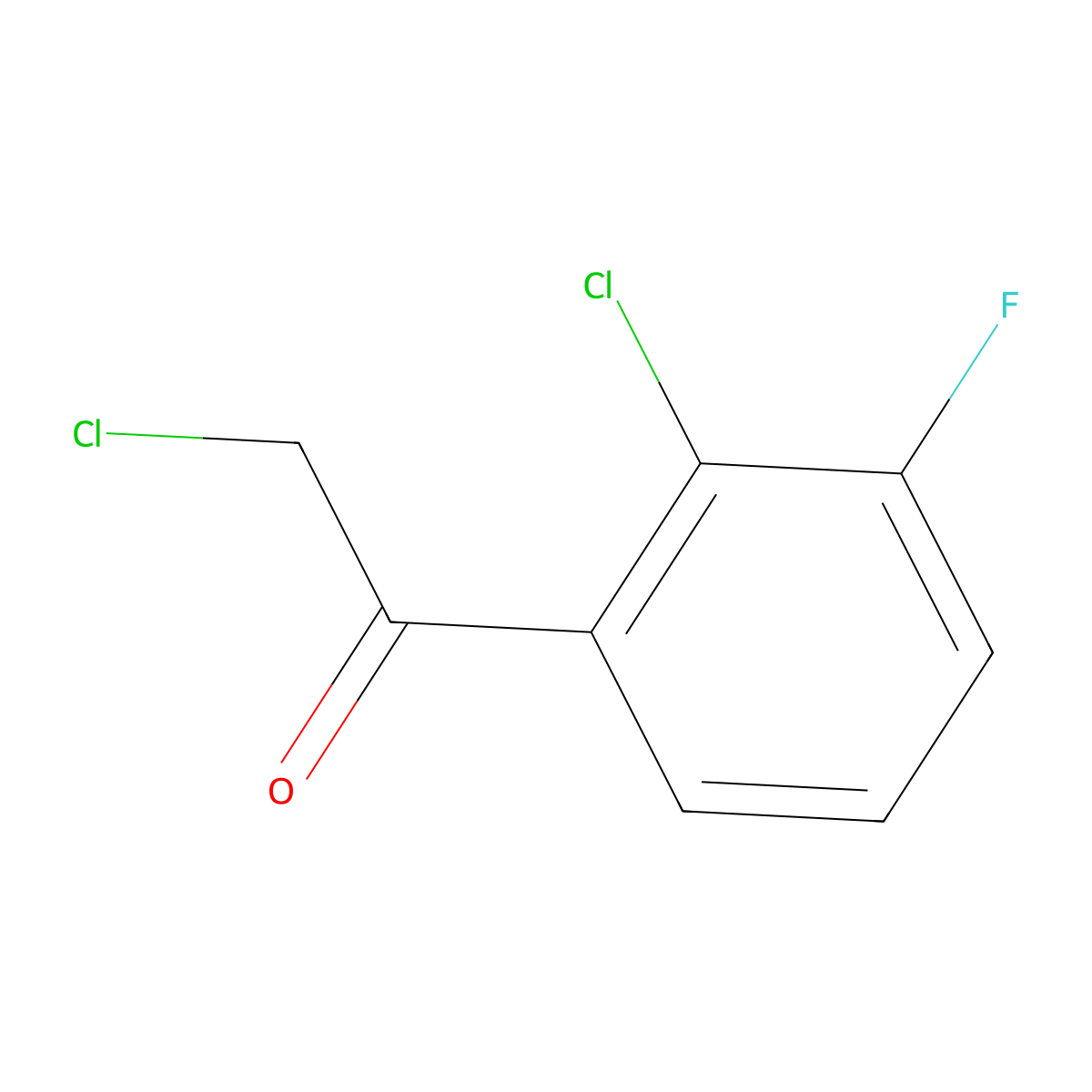 2-Chloro-1-(2-chloro-3-fluorophenyl)ethanone molecular structure, CAS 1214362-75-0