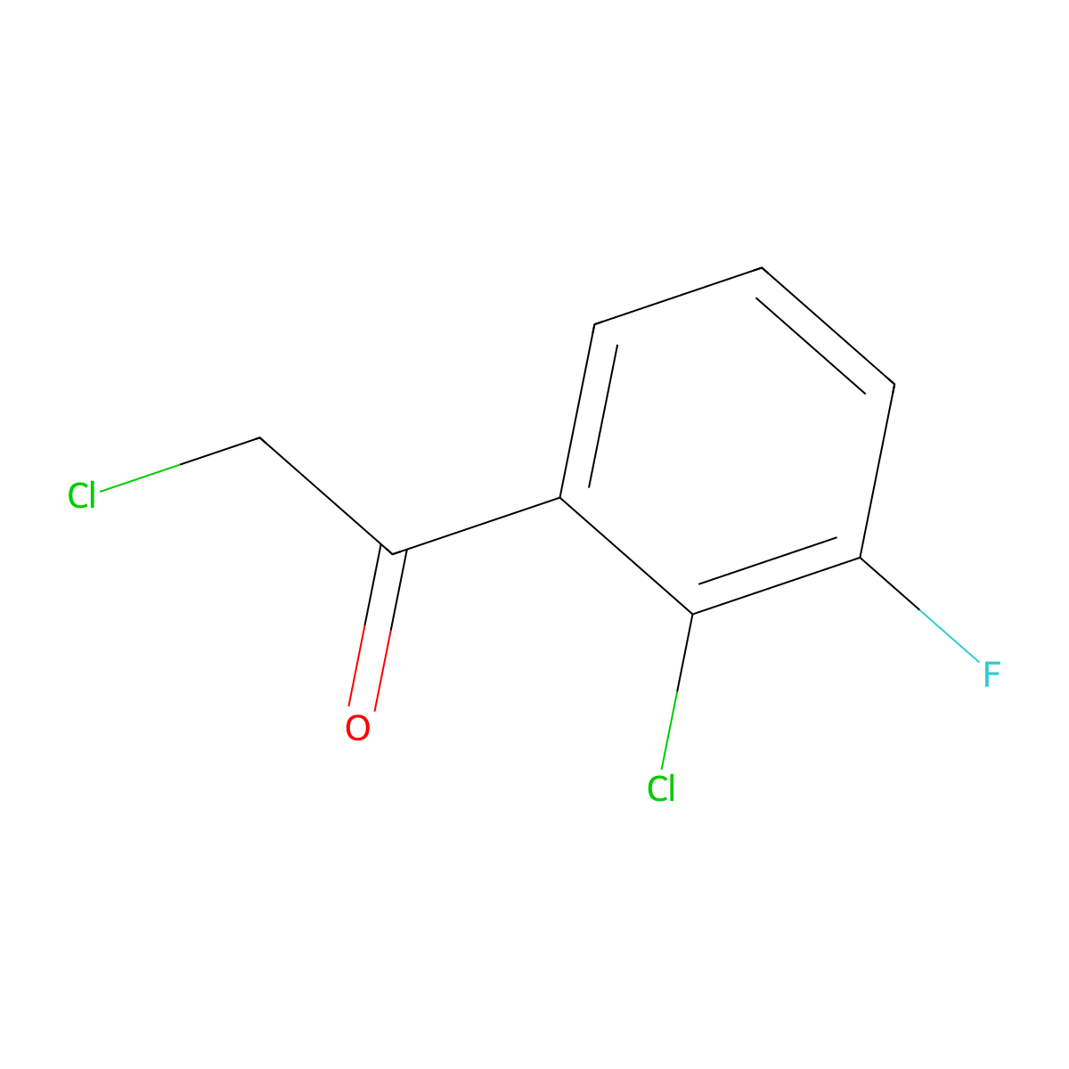 2-Chloro-1-(2-chloro-3-fluorophenyl)ethanone molecular structure, CAS 1214362-75-0