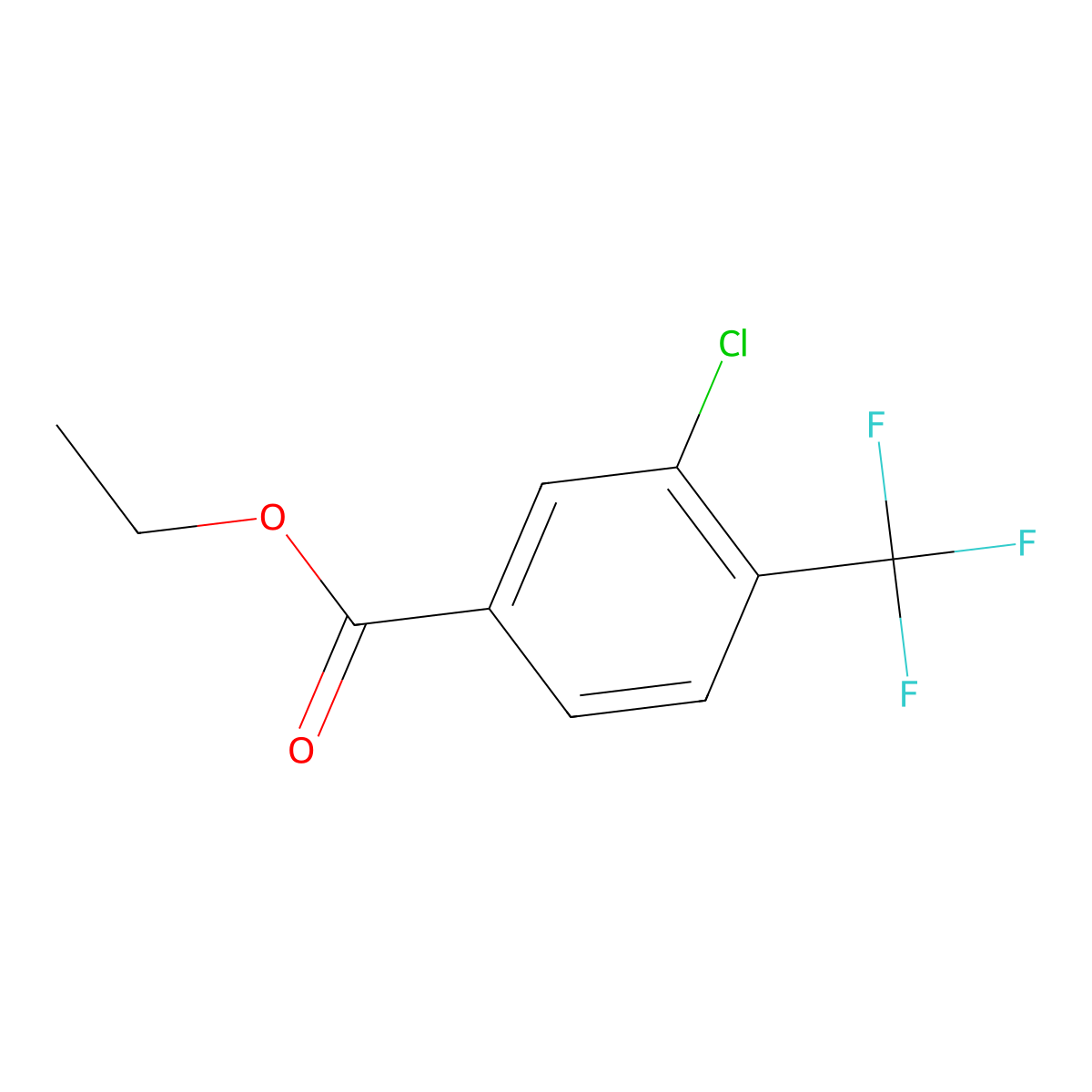 Ethyl 3-chloro-4-(trifluoromethyl)benzoate molecular structure, CAS 1214362-90-9