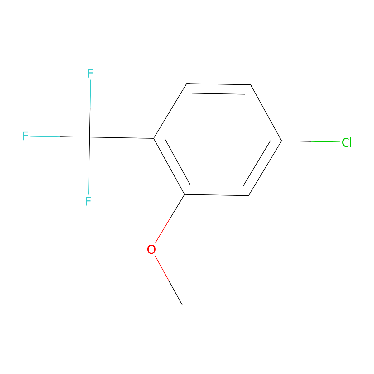 4-Chloro-2-methoxy-1-(trifluoromethyl)benzene molecular structure, CAS 1214362-99-8