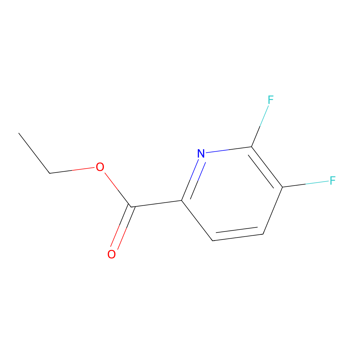 Ethyl 5,6-difluoropicolinate molecular structure, CAS 1214363-04-8