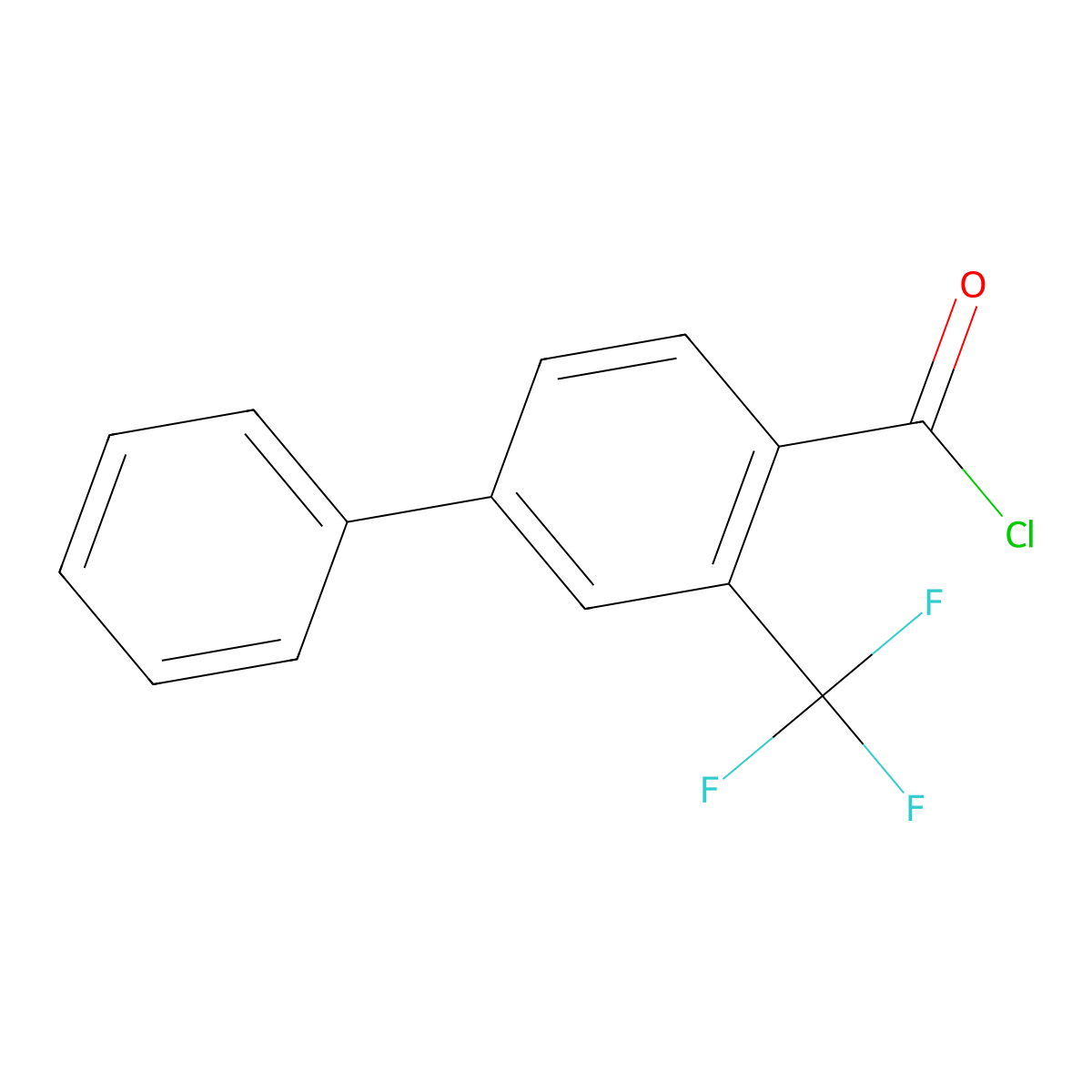 4-Phenyl-2-(trifluoromethyl)benzoyl chloride molecular structure, CAS 1214363-05-9