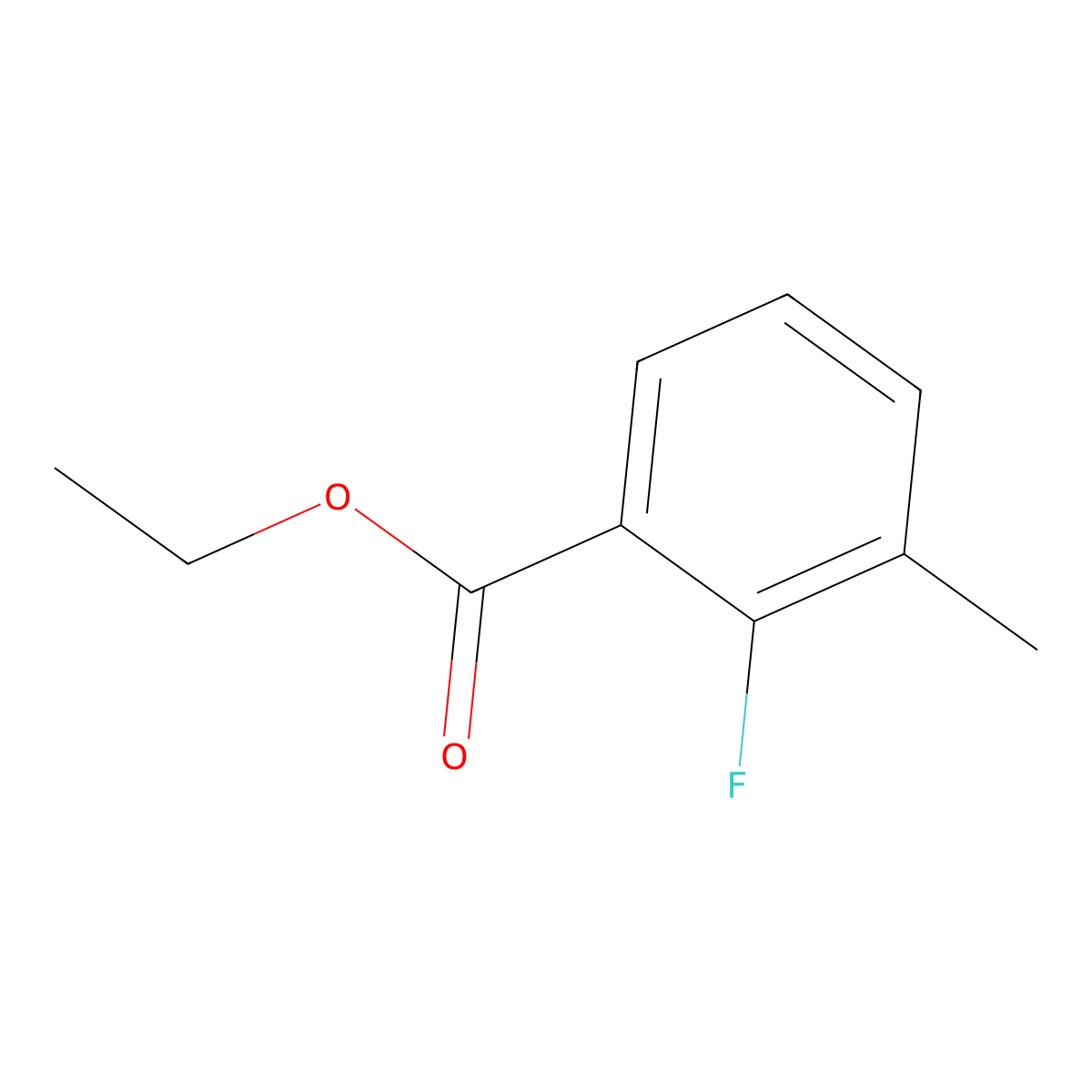 Ethyl 2-fluoro-3-methylbenzoate molecular structure, CAS 1214363-24-2
