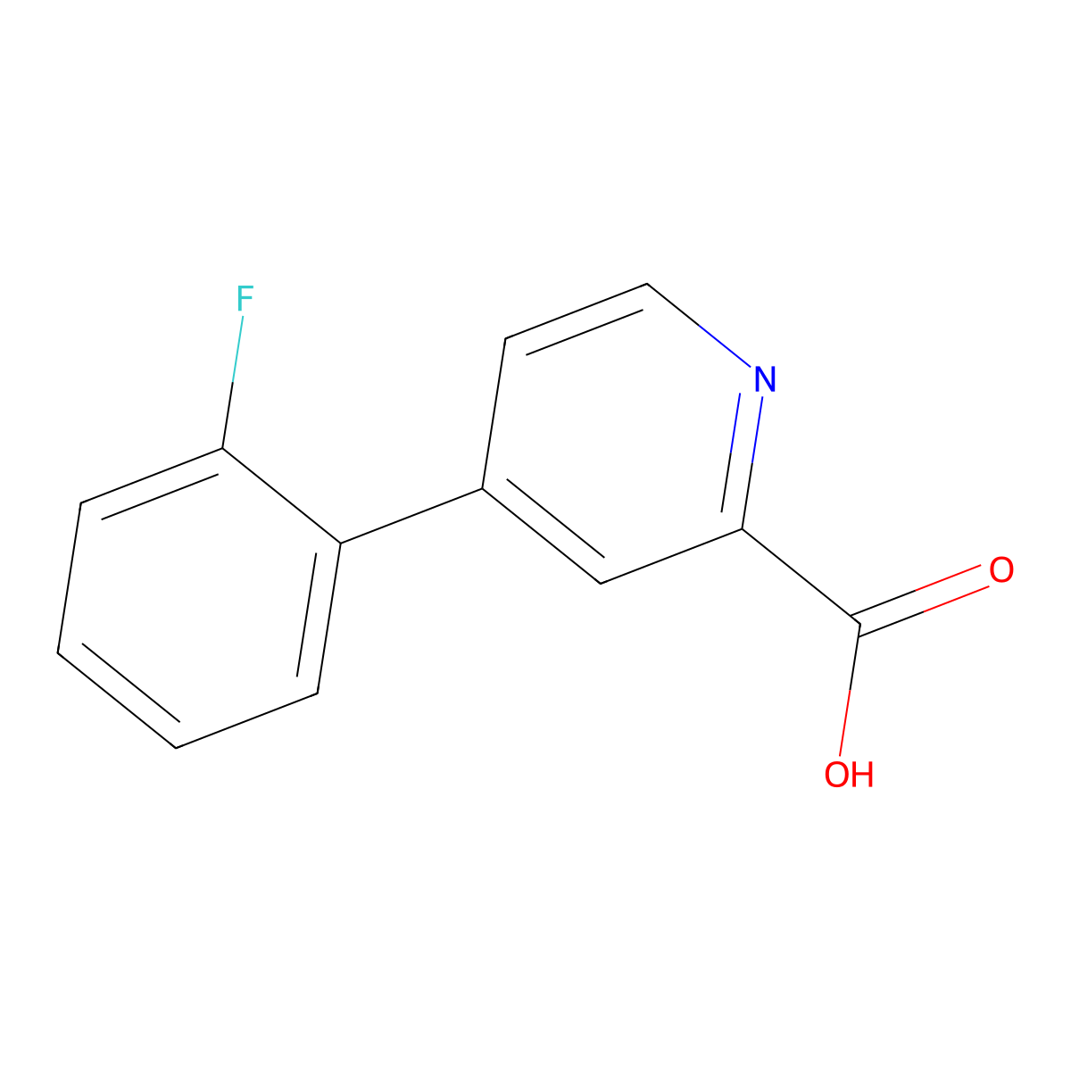 4-(2-Fluorophenyl)pyridine-2-carboxylic acid molecular structure, CAS 1214363-26-4