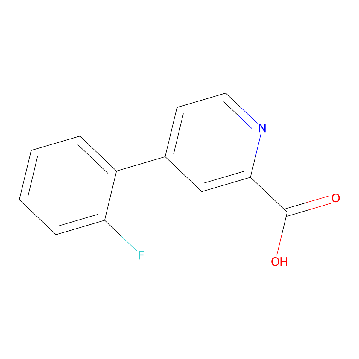 4-(2-Fluorophenyl)pyridine-2-carboxylic acid molecular structure, CAS 1214363-26-4