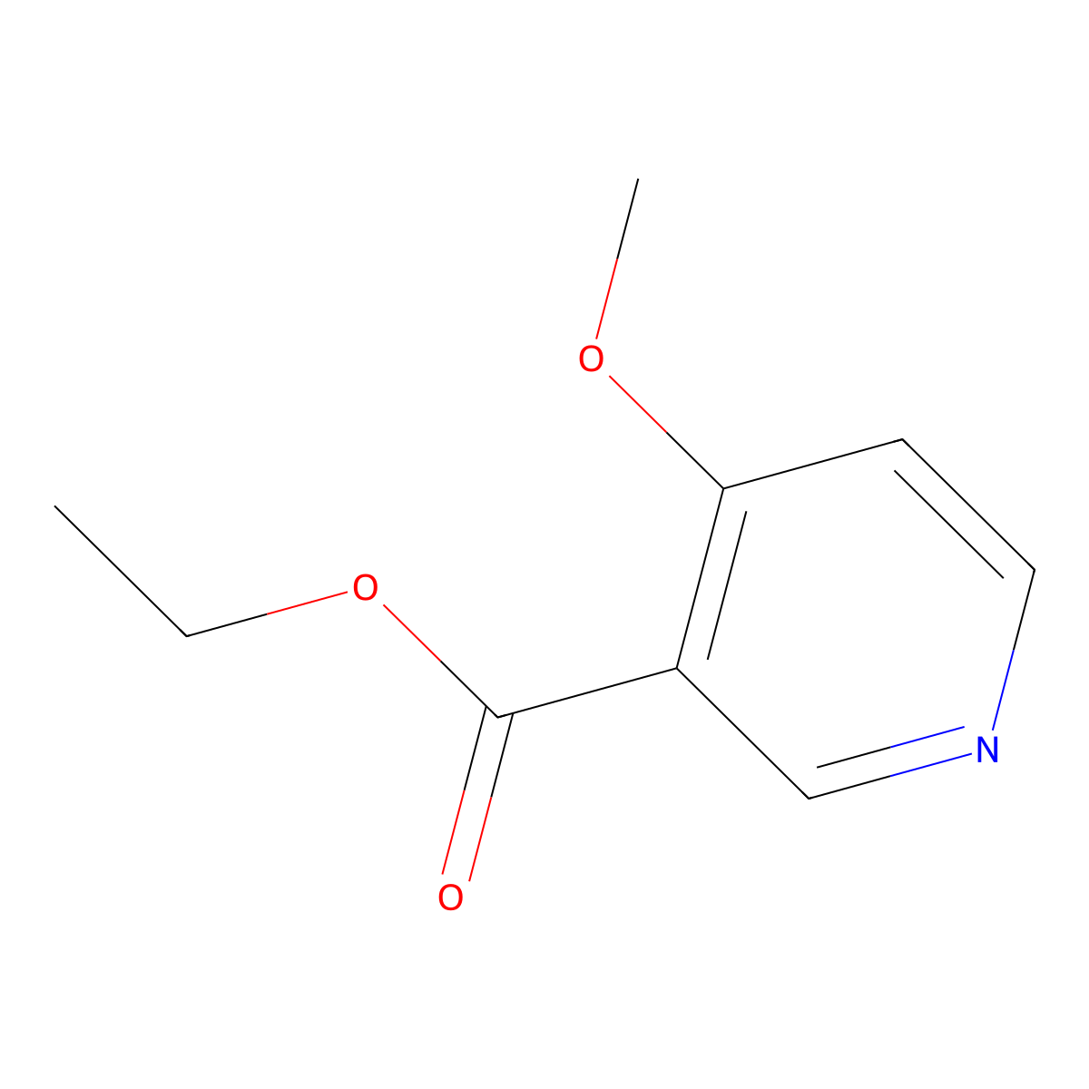 Ethyl 4-methoxynicotinate molecular structure, CAS 1214363-30-0