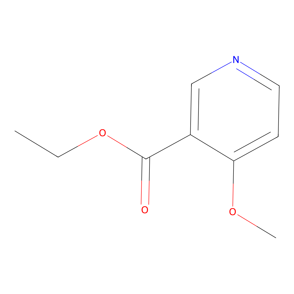 Ethyl 4-methoxynicotinate molecular structure, CAS 1214363-30-0
