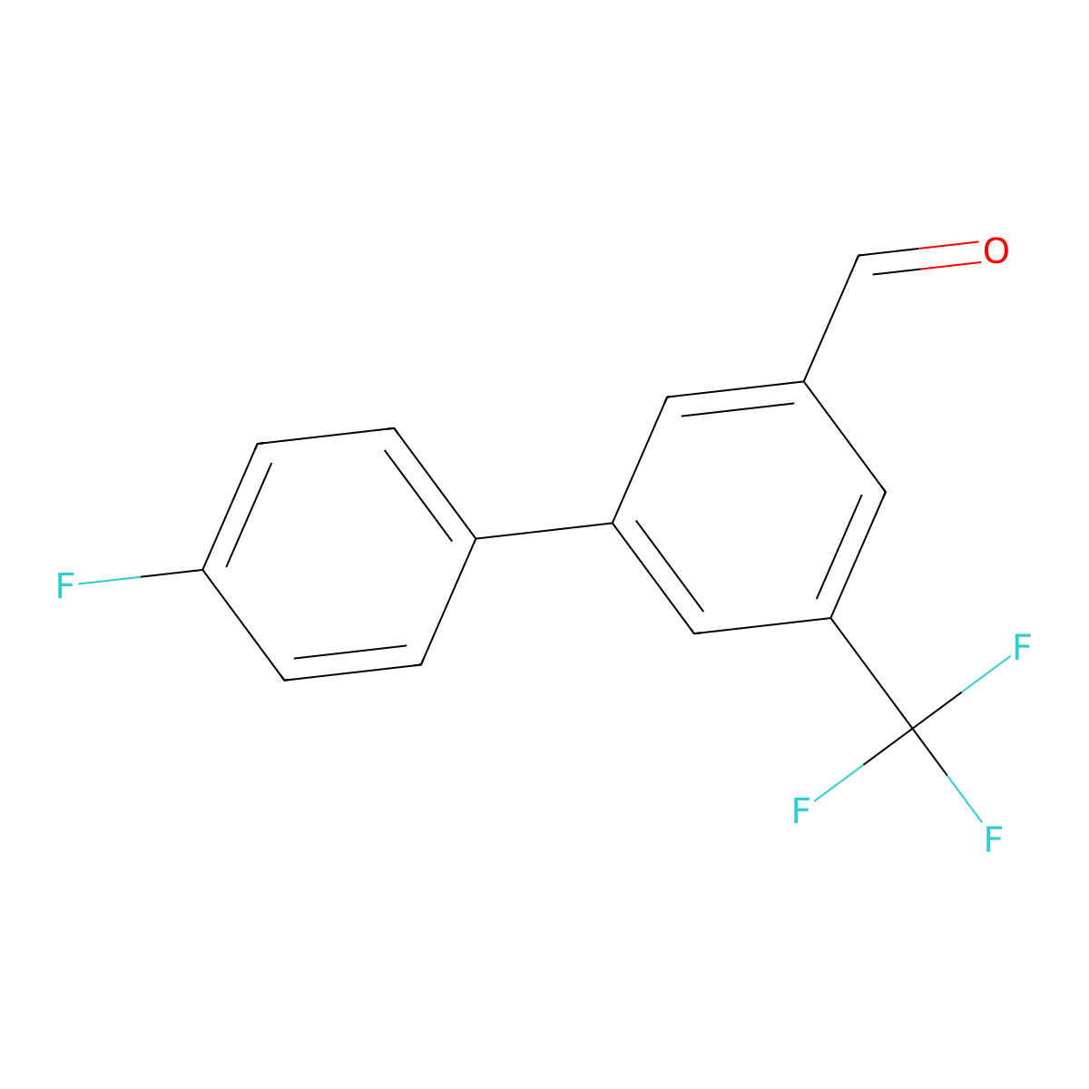 4'-Fluoro-3-(trifluoromethyl)biphenyl-5-carboxaldehyde molecular structure, CAS 1214363-38-8