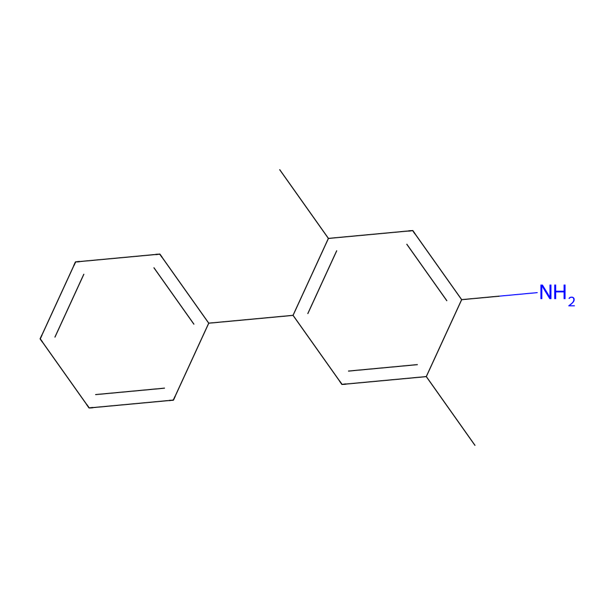 2,5-Dimethyl-[1,1'-biphenyl]-4-amine molecular structure, CAS 1214363-49-1