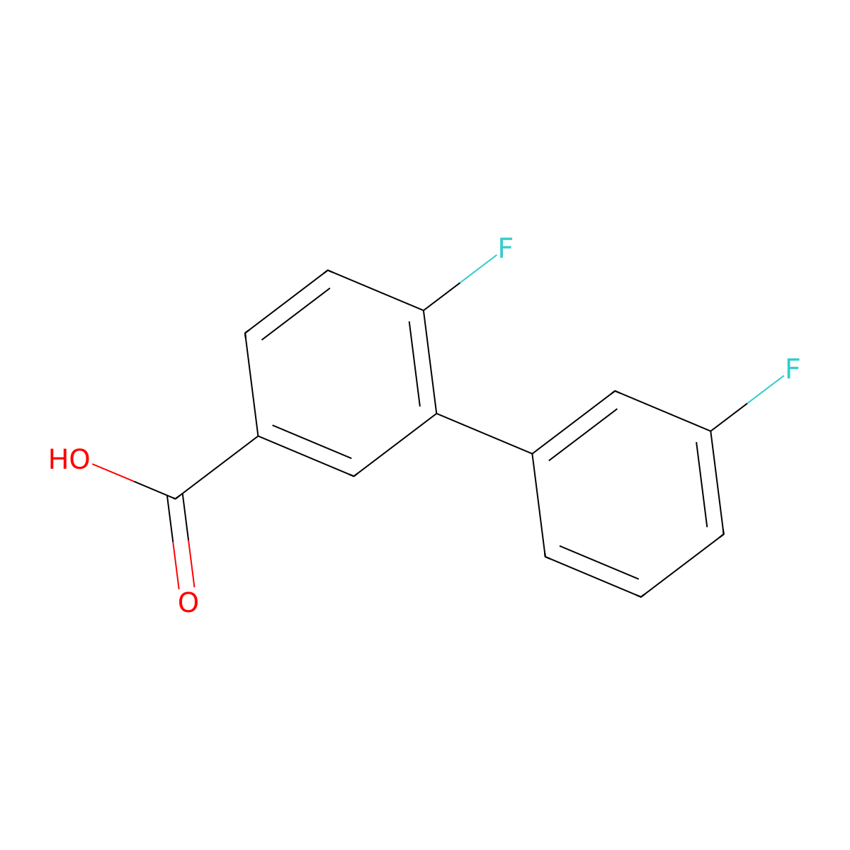 3-(3-Fluorophenyl)-4-fluorobenzoic acid molecular structure, CAS 1214363-82-2
