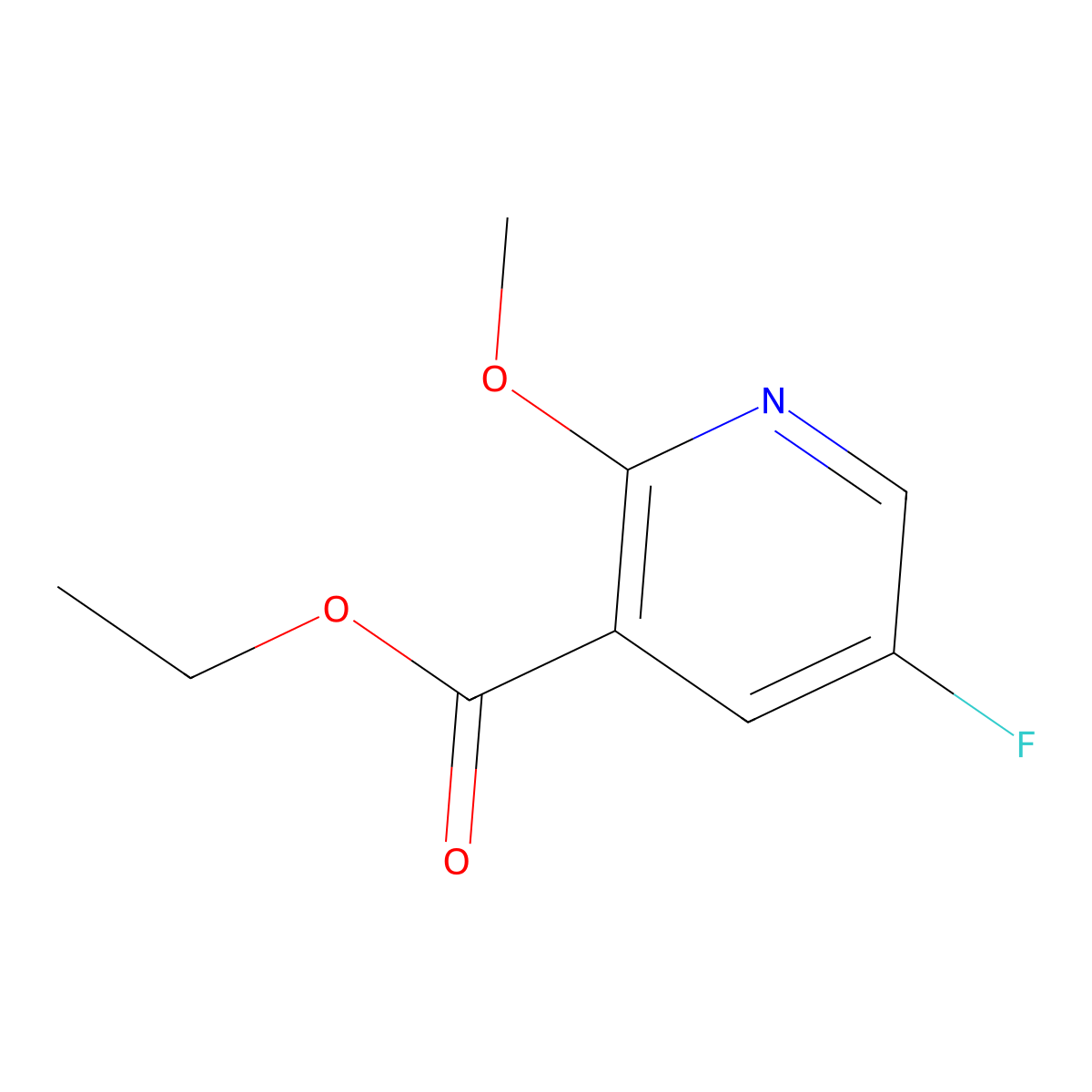 Ethyl 5-fluoro-2-methoxynicotinate molecular structure, CAS 1214363-86-6