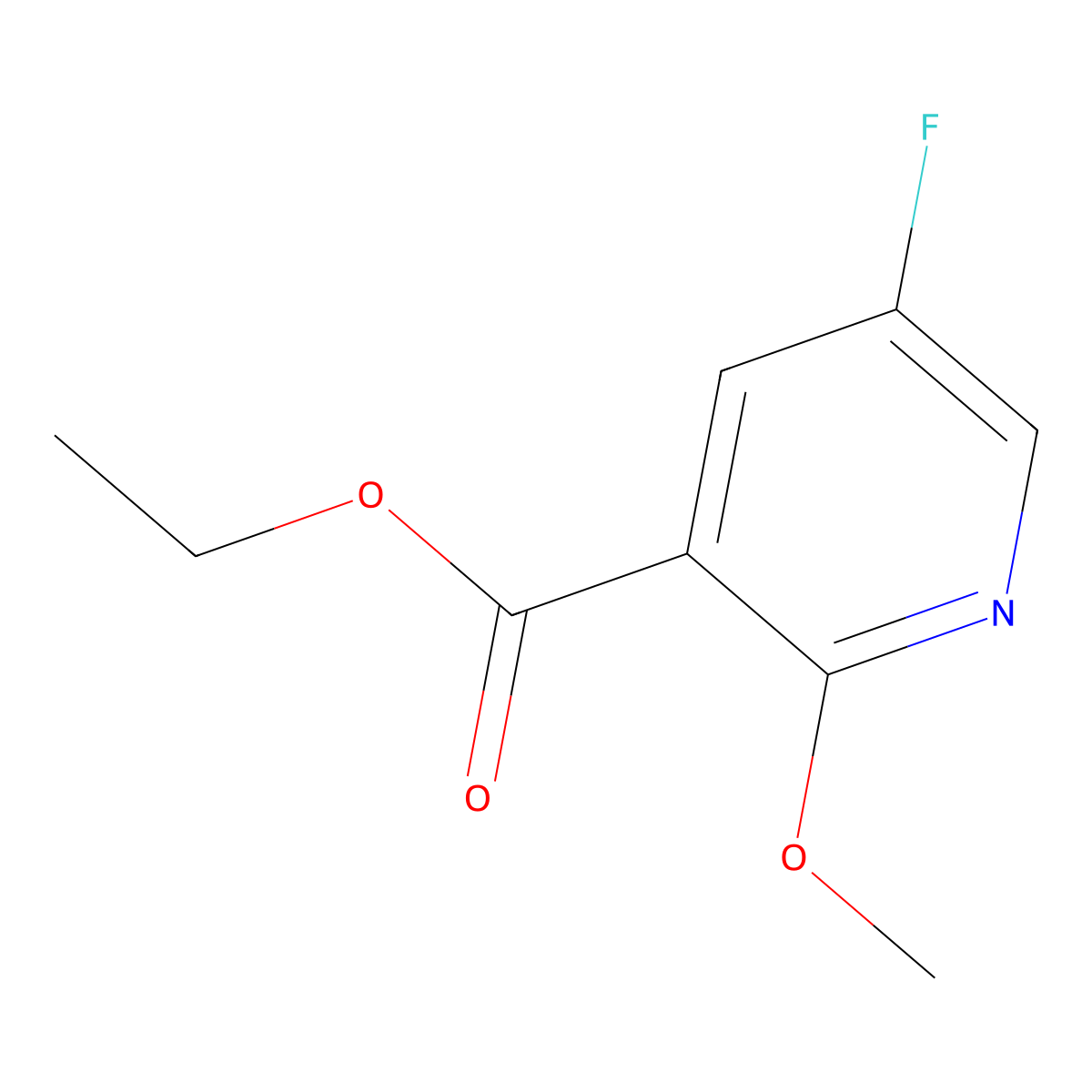 Ethyl 5-fluoro-2-methoxynicotinate molecular structure, CAS 1214363-86-6