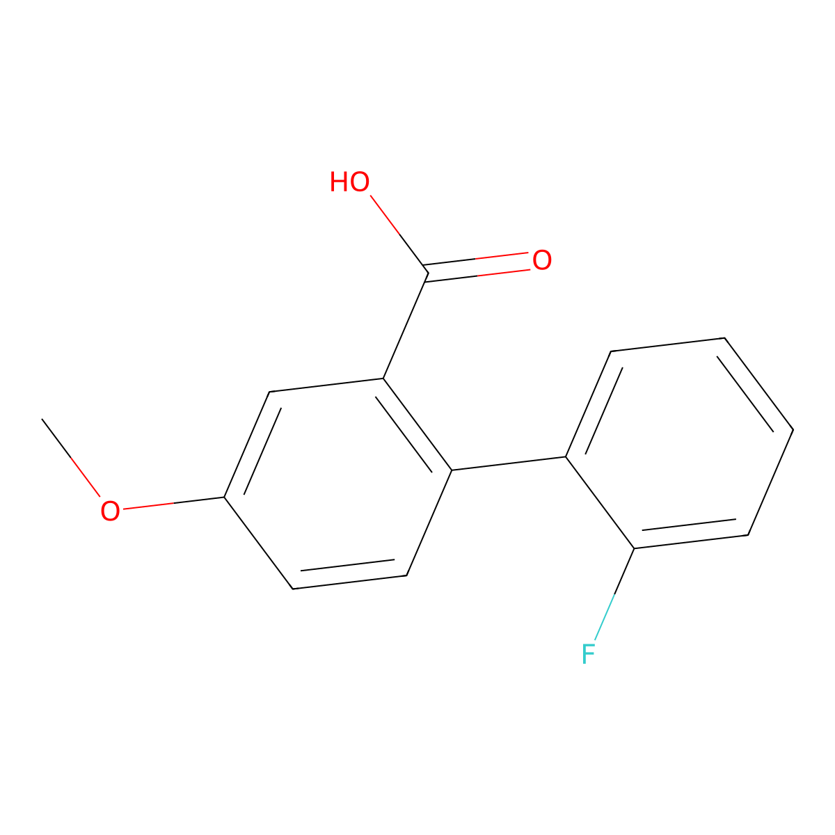 2-(2-Fluorophenyl)-5-methoxybenzoic acid molecular structure, CAS 1214364-05-2