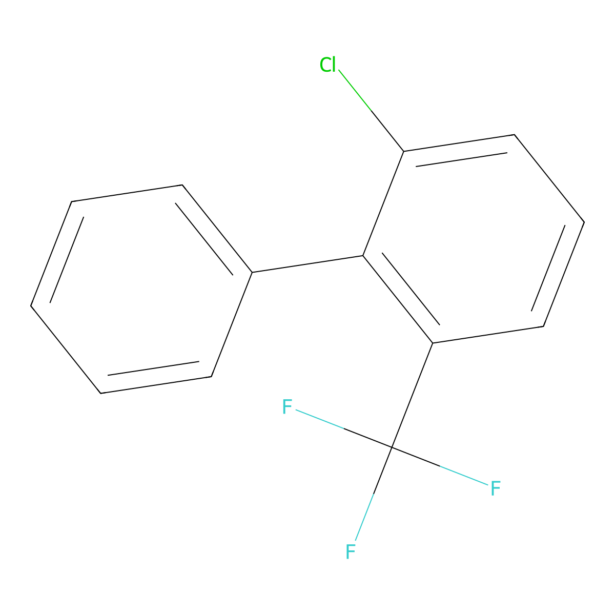 2-Chloro-6-(trifluoromethyl)-1,1'-biphenyl molecular structure, CAS 1214364-20-1