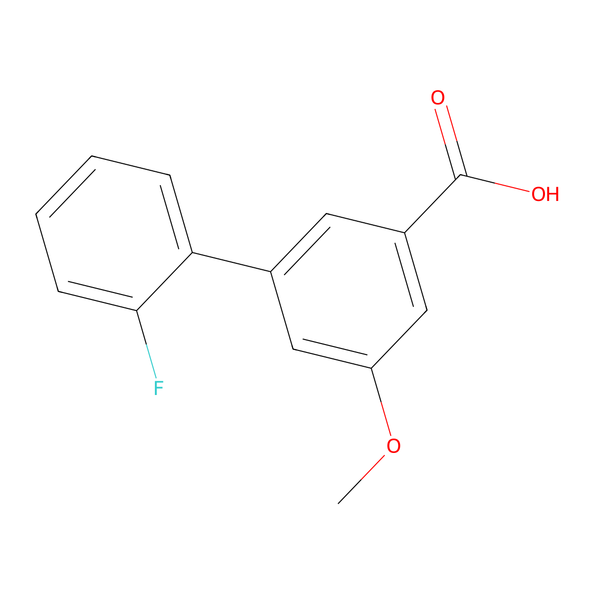 3-(2-Fluorophenyl)-5-methoxybenzoic acid molecular structure, CAS 1214364-24-5