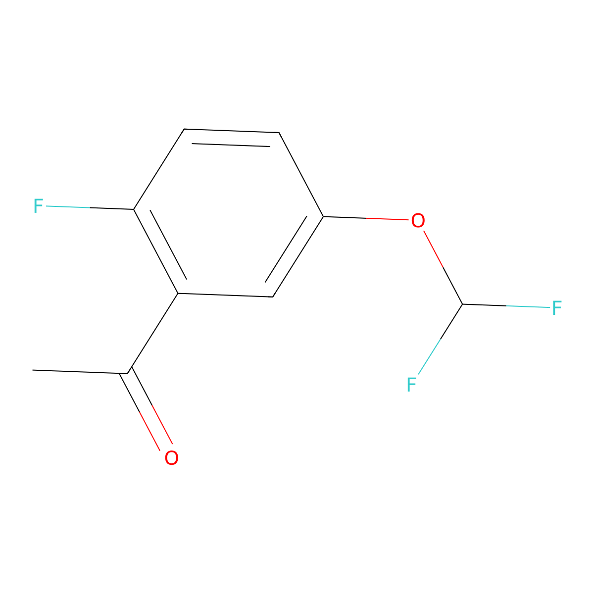1-[5-(Difluoromethoxy)-2-fluorophenyl]ethanone molecular structure, CAS 1214364-25-6