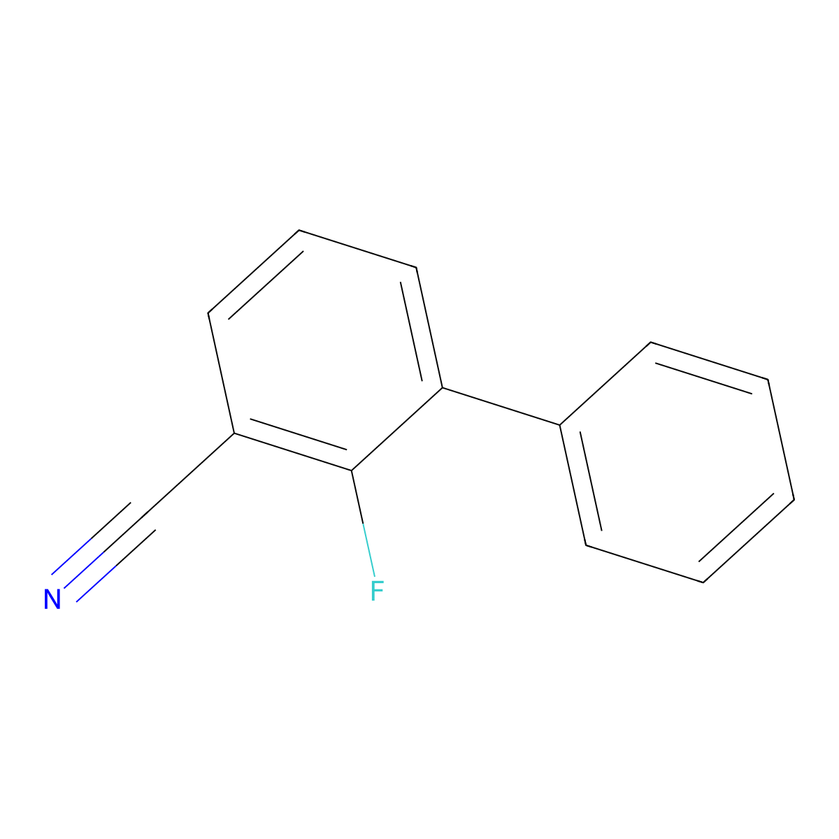 2-Fluorobiphenyl-3-carbonitrile molecular structure, CAS 1214364-27-8