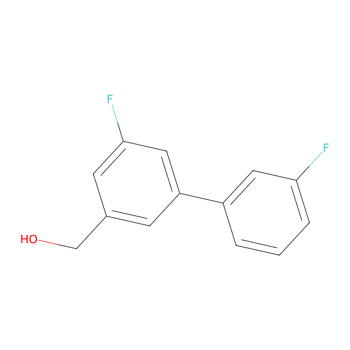 (3',3-Difluorobiphenyl-5-yl)methanol molecular structure, CAS 1214364-34-7