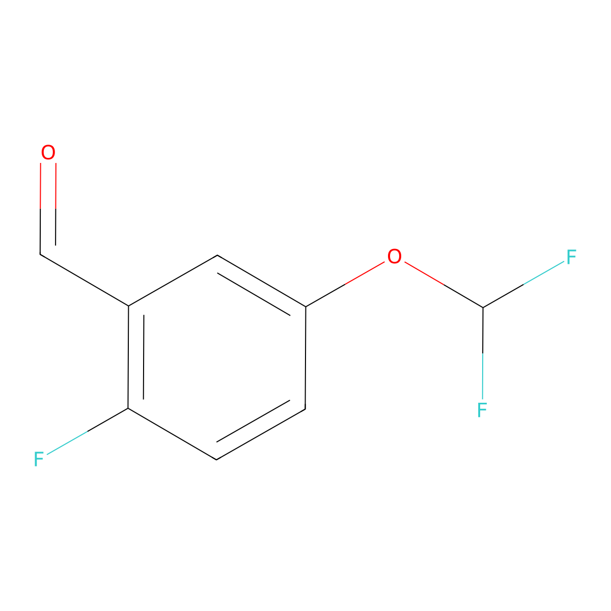 5-(Difluoromethoxy)-2-fluorobenzaldehyde molecular structure, CAS 1214364-36-9