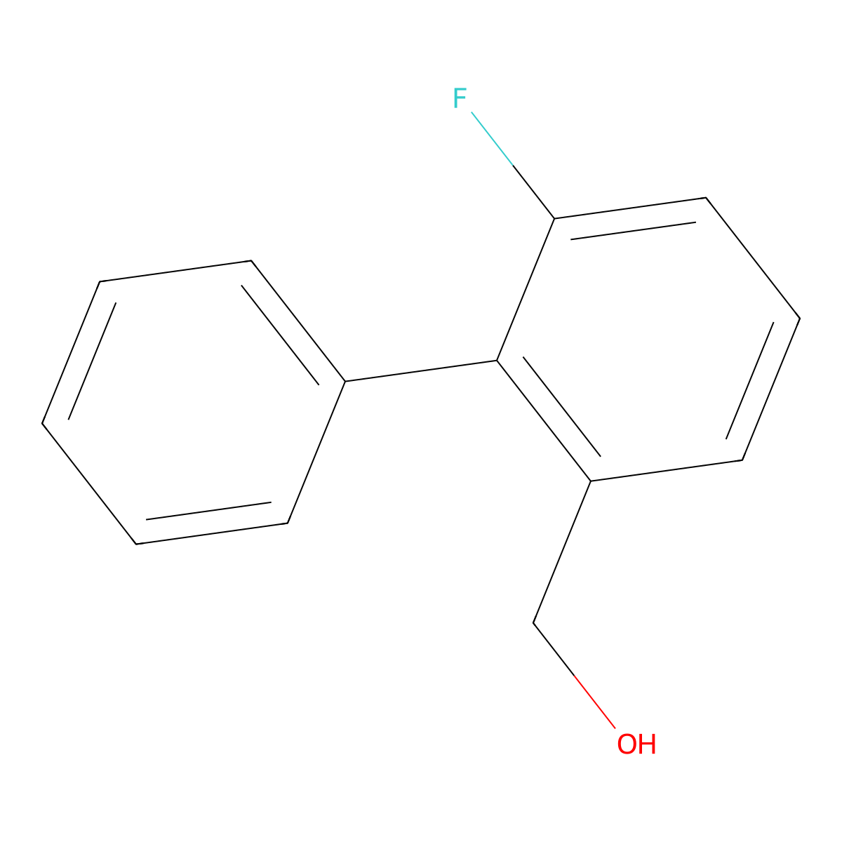 (3-Fluoro-2-phenylphenyl)methanol molecular structure, CAS 1214364-45-0