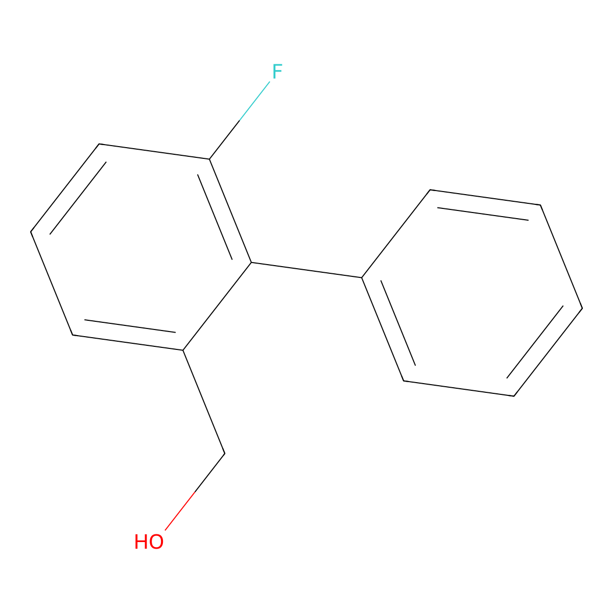 (3-Fluoro-2-phenylphenyl)methanol molecular structure, CAS 1214364-45-0