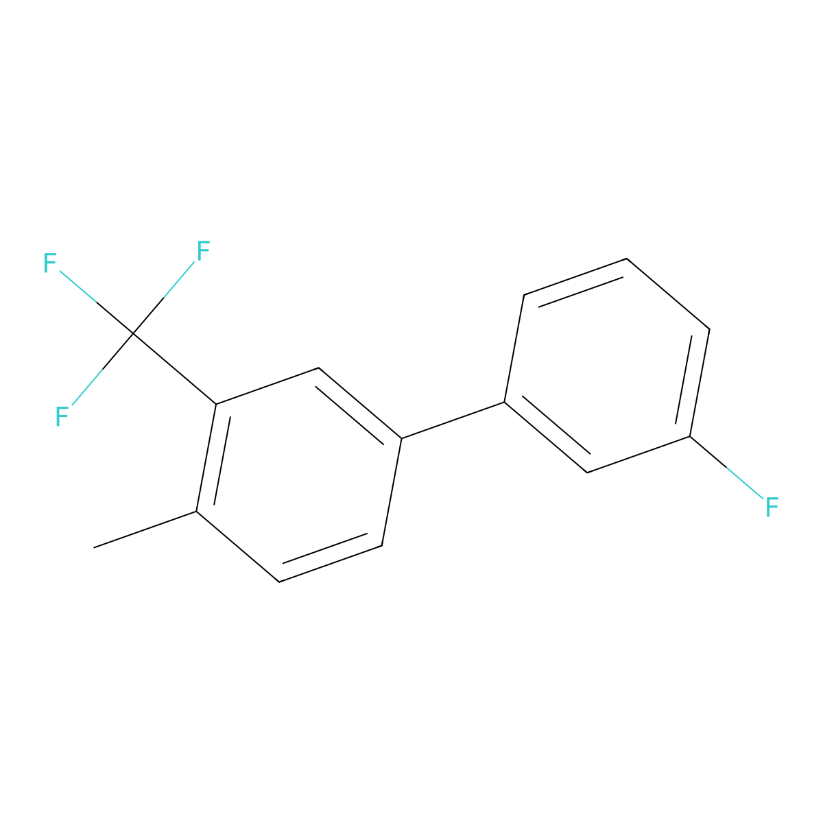 4-(3-Fluorophenyl)-1-methyl-2-(trifluoromethyl)benzene molecular structure, CAS 1214364-47-2
