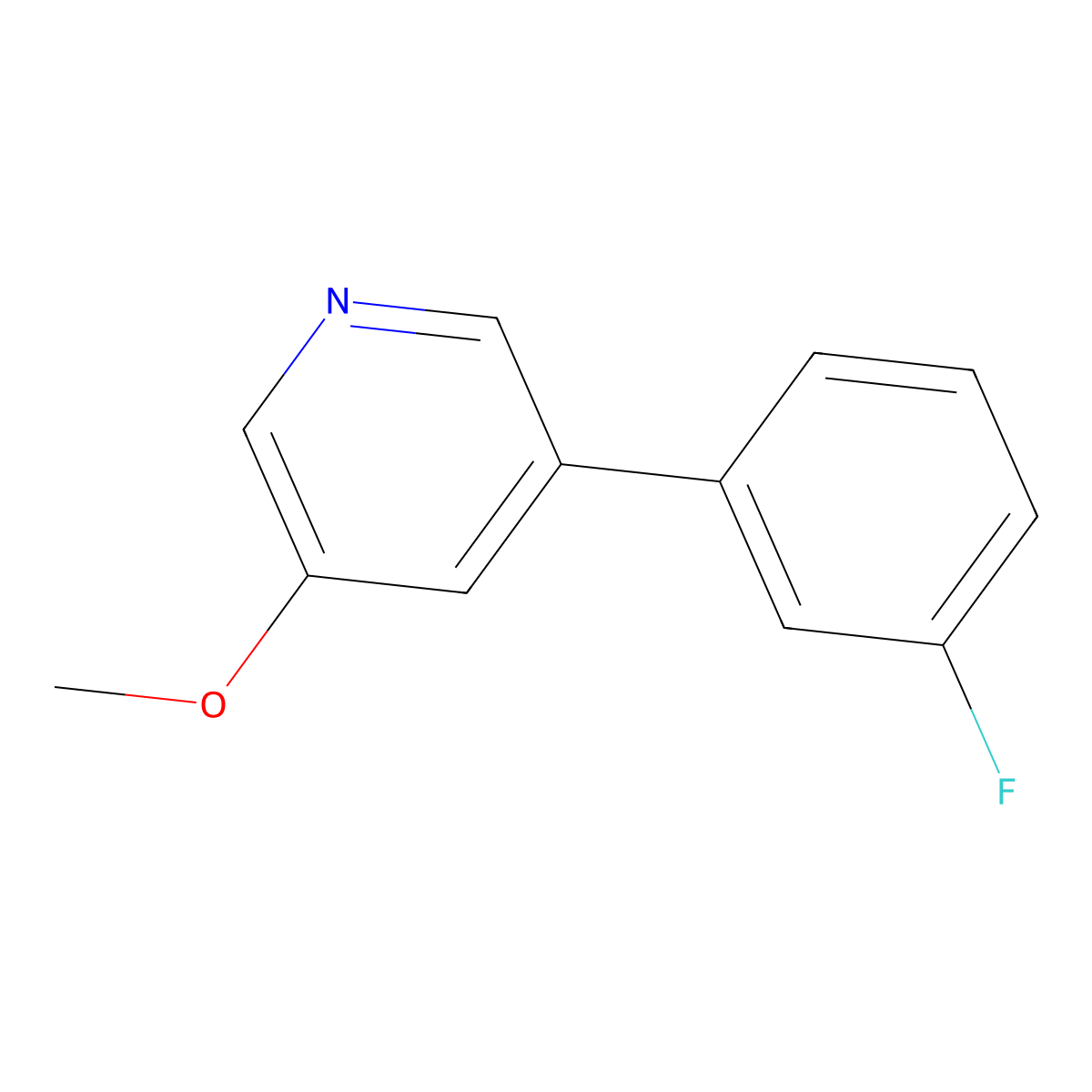 3-(3-Fluorophenyl)-5-methoxypyridine molecular structure, CAS 1214364-48-3