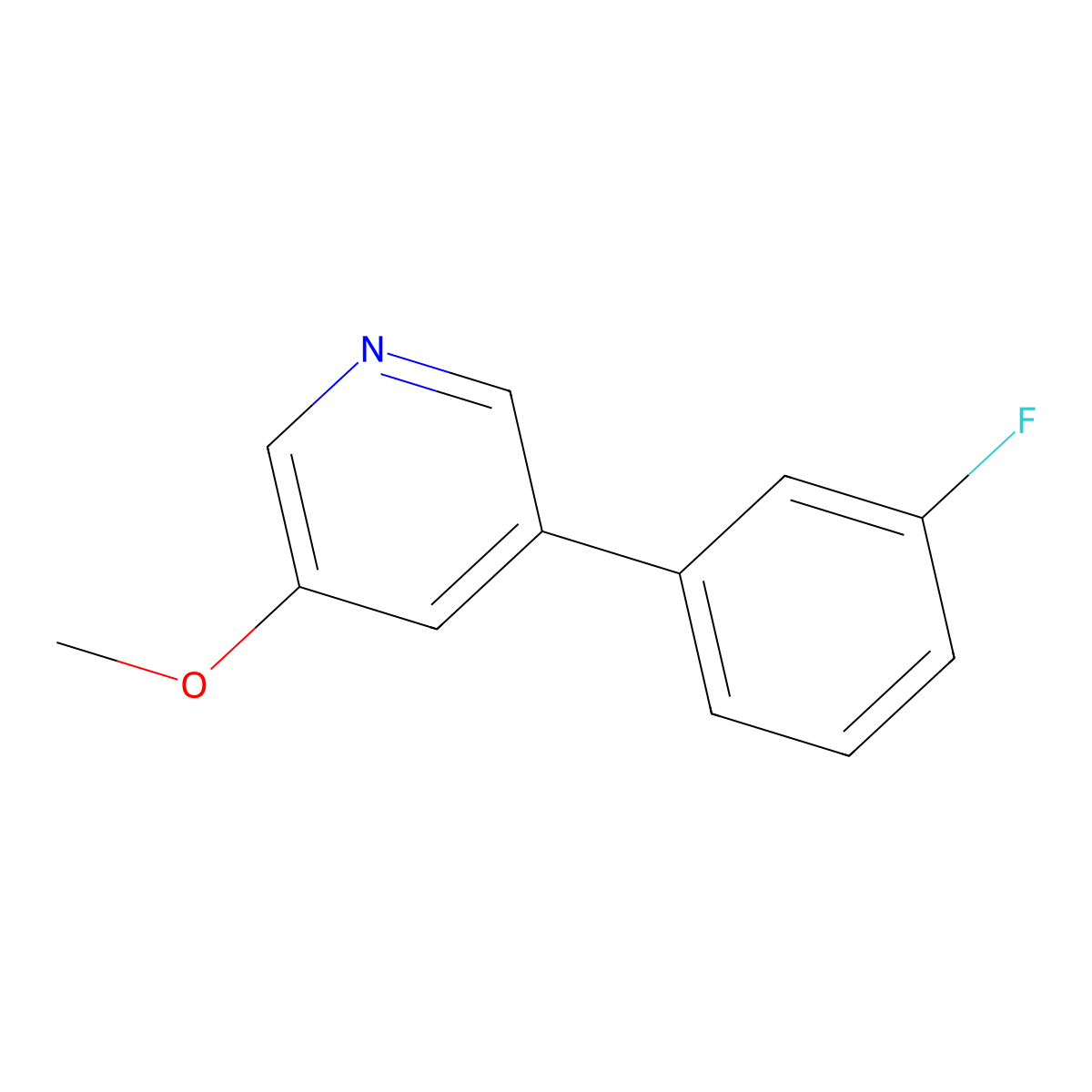 3-(3-Fluorophenyl)-5-methoxypyridine molecular structure, CAS 1214364-48-3