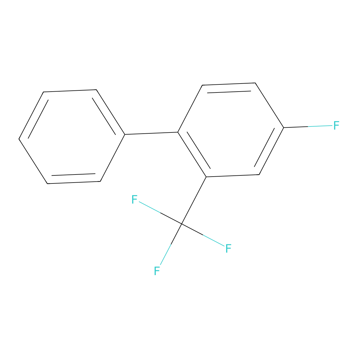 4-Fluoro-1-phenyl-2-(trifluoromethyl)benzene molecular structure, CAS 1214364-54-1