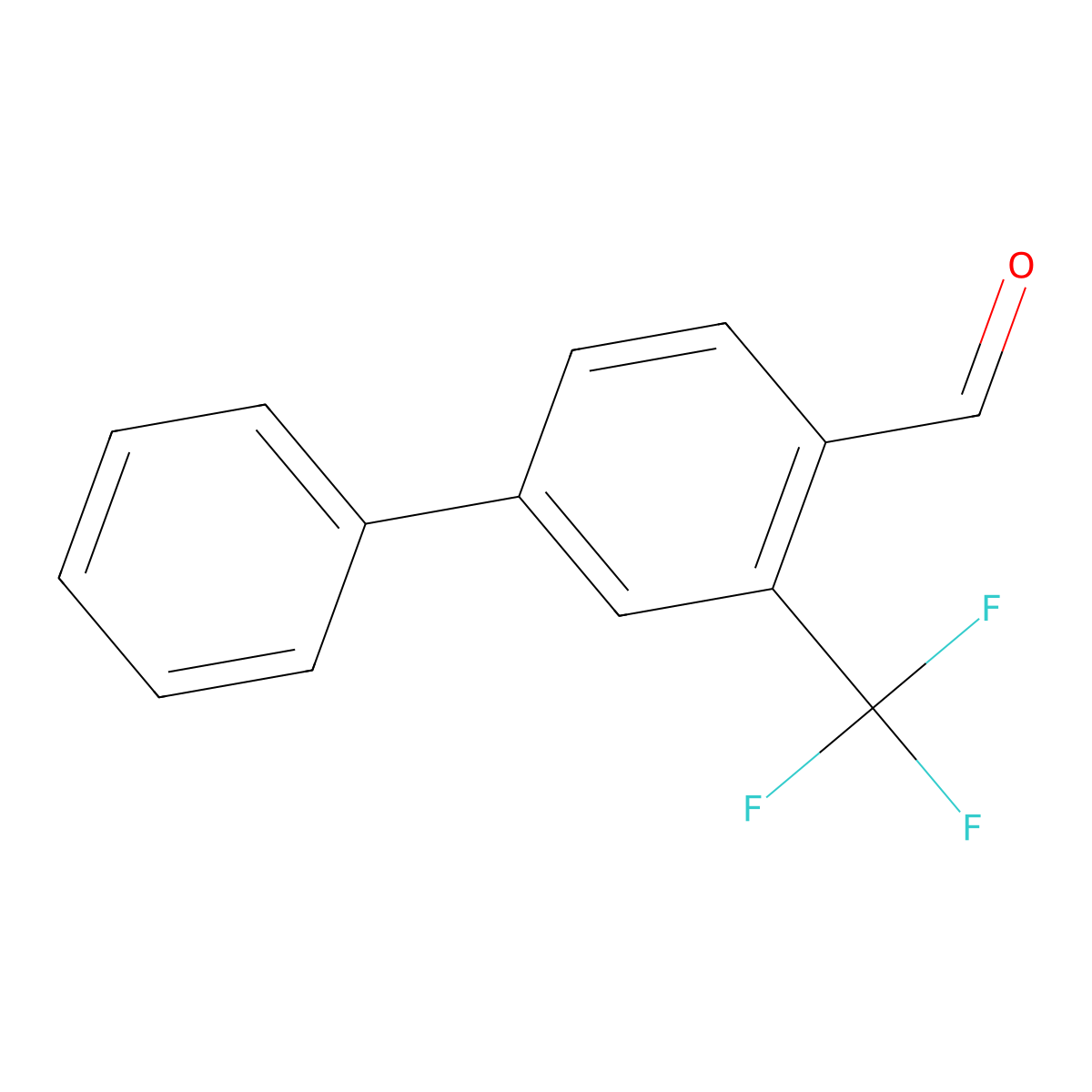 3-(Trifluoromethyl)-[1,1'-biphenyl]-4-carbaldehyde molecular structure, CAS 1214364-70-1