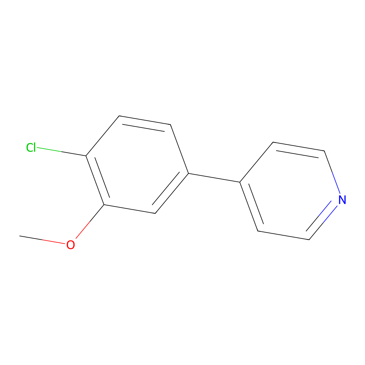 4-(4-Chloro-3-methoxyphenyl)pyridine molecular structure, CAS 1214364-76-7