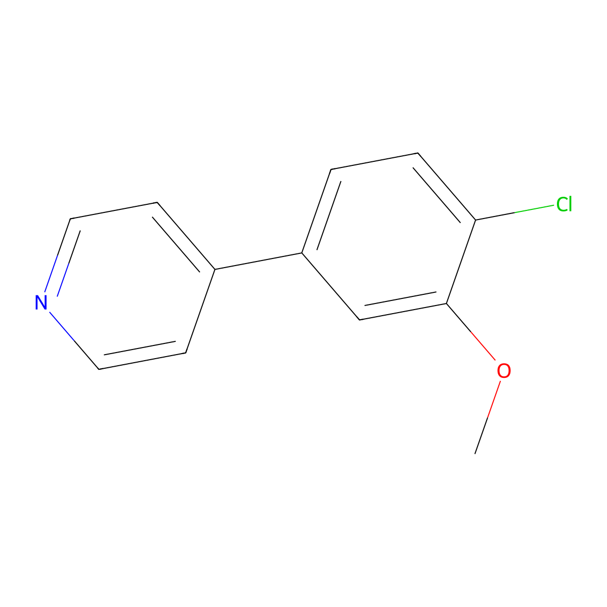4-(4-Chloro-3-methoxyphenyl)pyridine molecular structure, CAS 1214364-76-7