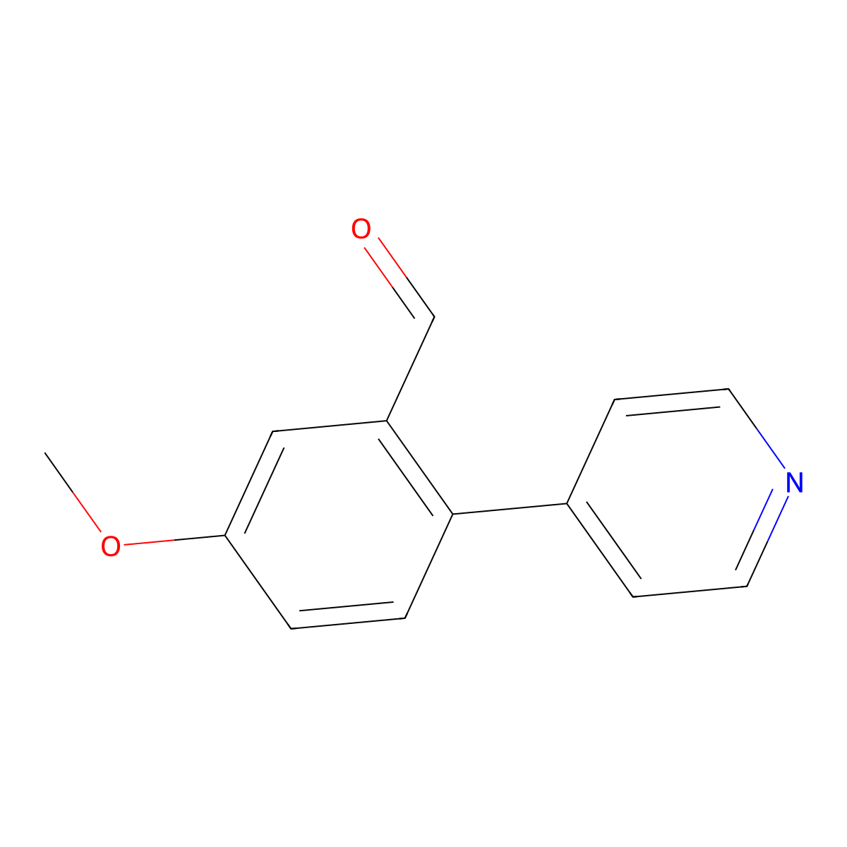 5-Methoxy-2-(pyridin-4-yl)benzaldehyde molecular structure, CAS 1214364-81-4