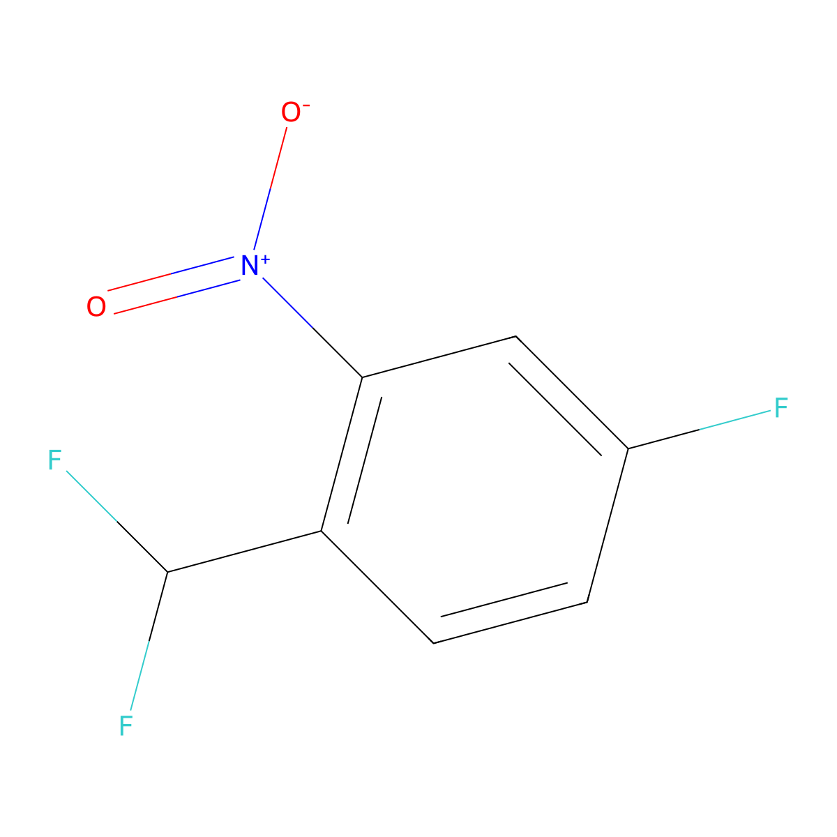 1-(Difluoromethyl)-4-fluoro-2-nitrobenzene molecular structure, CAS 1214364-90-5