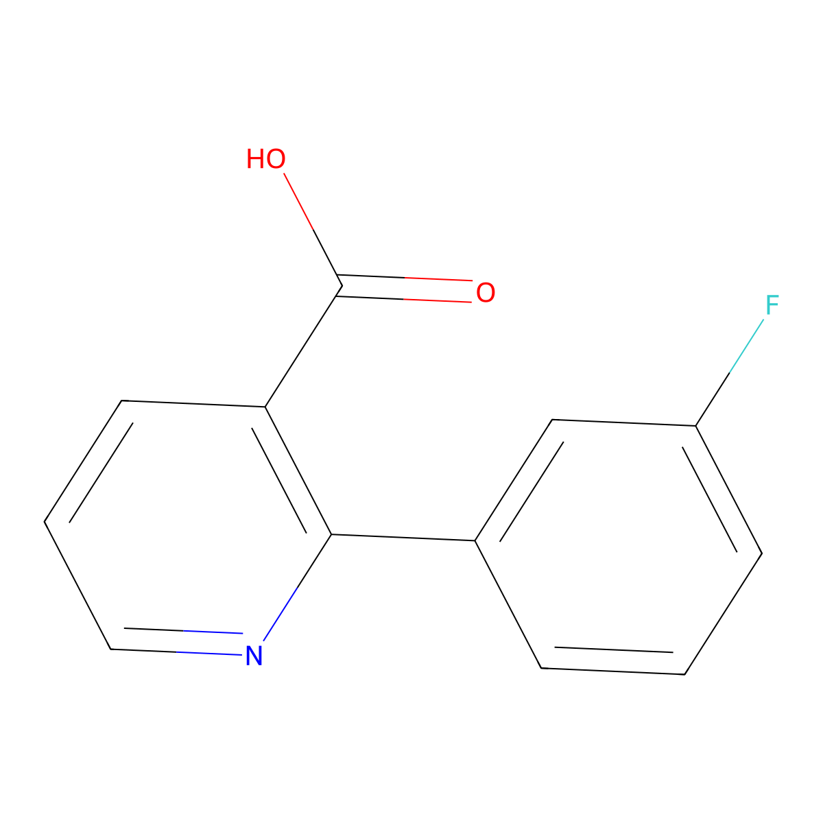 2-(3-Fluorophenyl)nicotinic acid molecular structure, CAS 1214365-08-8
