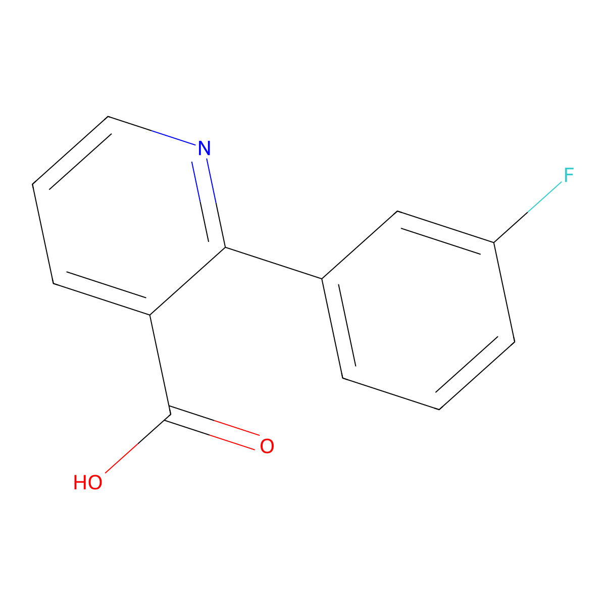 2-(3-Fluorophenyl)nicotinic acid molecular structure, CAS 1214365-08-8