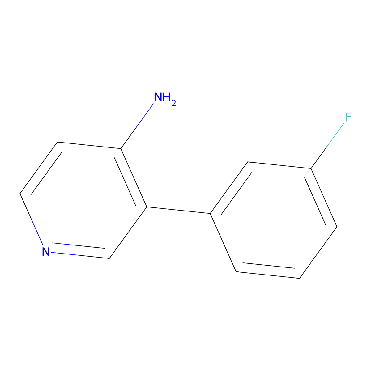 3-(3-Fluorophenyl)pyridin-4-amine molecular structure, CAS 1214365-47-5