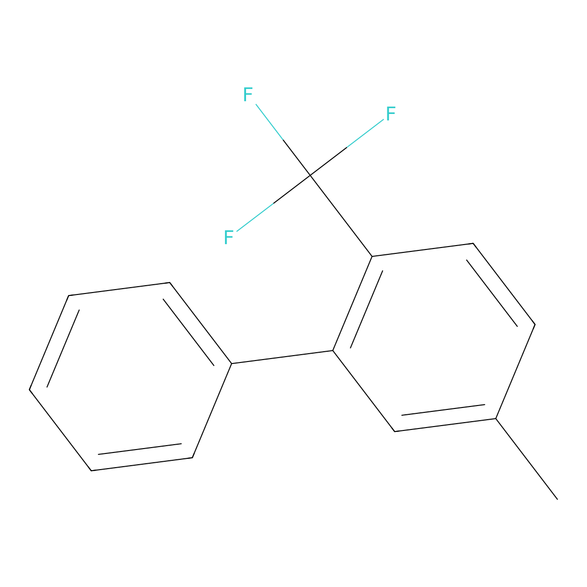 5-Methyl-2-(trifluoromethyl)-1,1'-biphenyl molecular structure, CAS 1214365-62-4