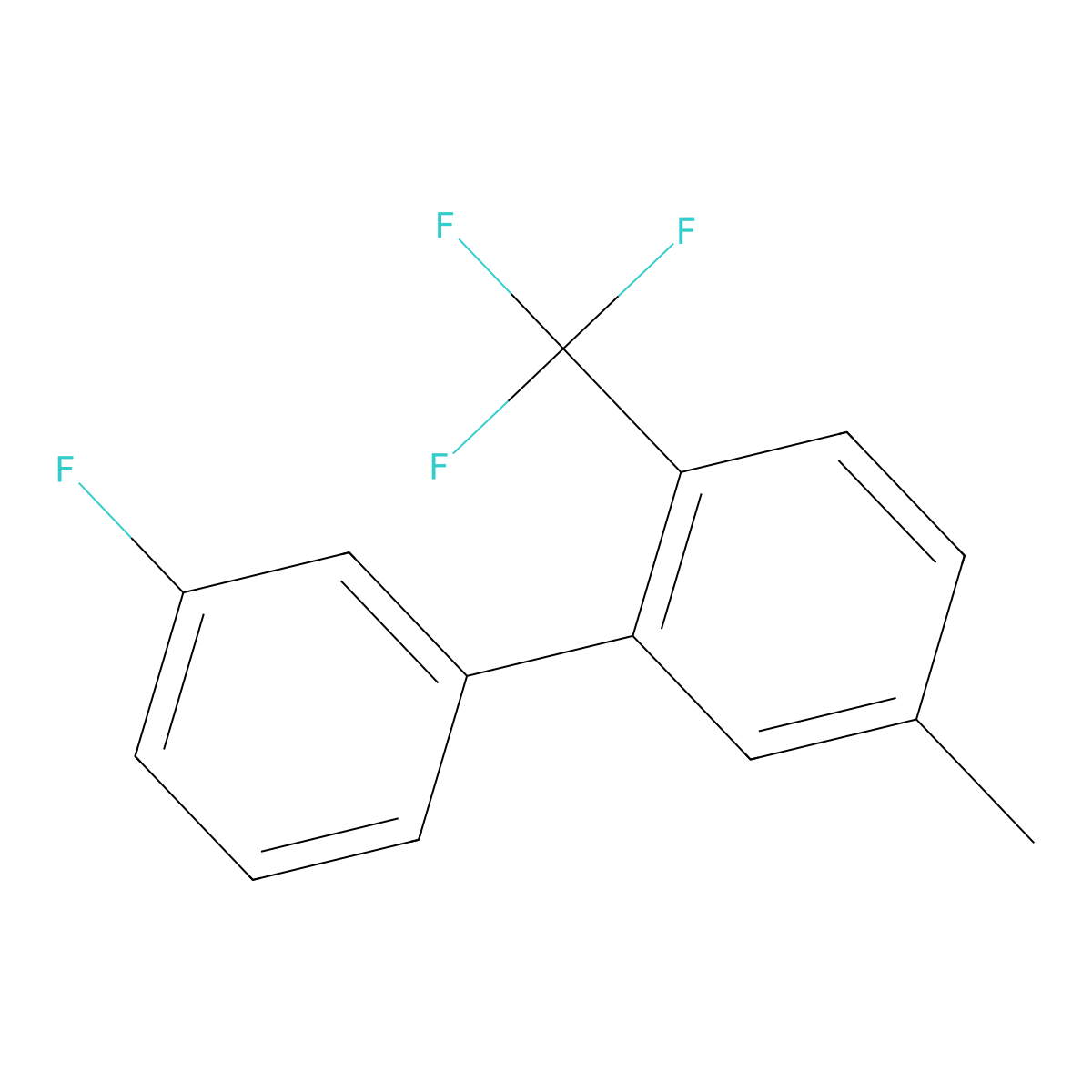 2-(3-Fluorophenyl)-4-methyl-1-(trifluoromethyl)benzene molecular structure, CAS 1214366-14-9