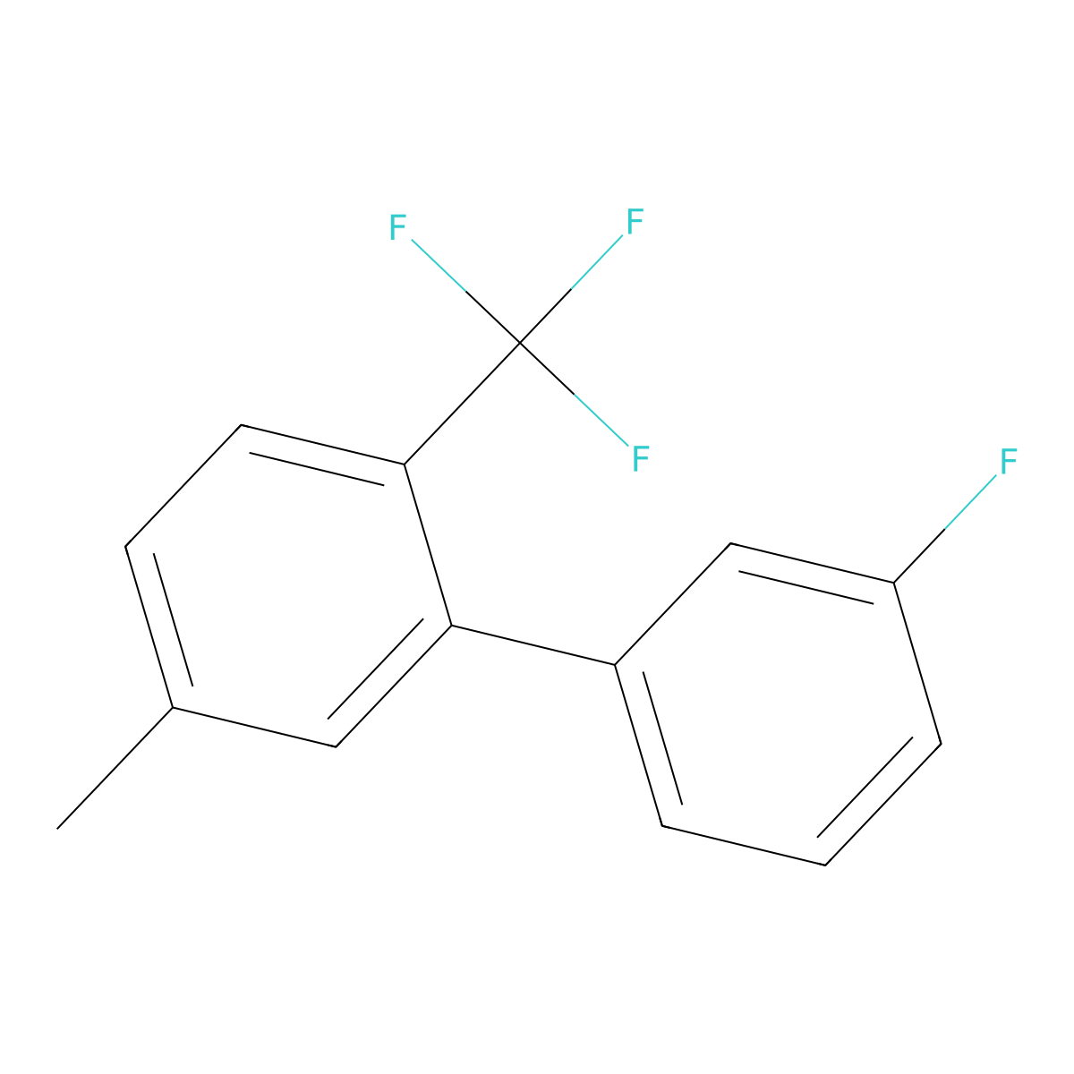2-(3-Fluorophenyl)-4-methyl-1-(trifluoromethyl)benzene molecular structure, CAS 1214366-14-9