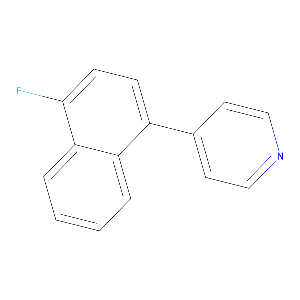 4-(4-Fluoronaphthalen-1-yl)pyridine molecular structure, CAS 1214366-28-5