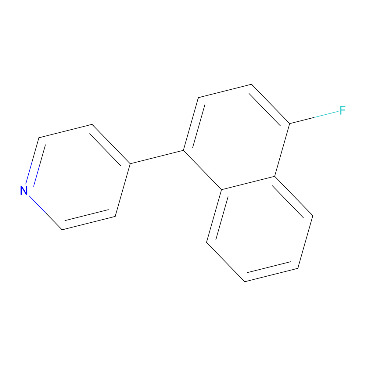 4-(4-Fluoronaphthalen-1-yl)pyridine molecular structure, CAS 1214366-28-5