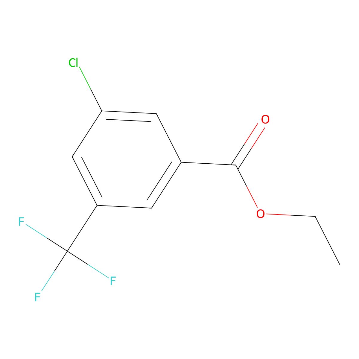 Ethyl 3-chloro-5-(trifluoromethyl)benzoate molecular structure, CAS 1214366-88-7