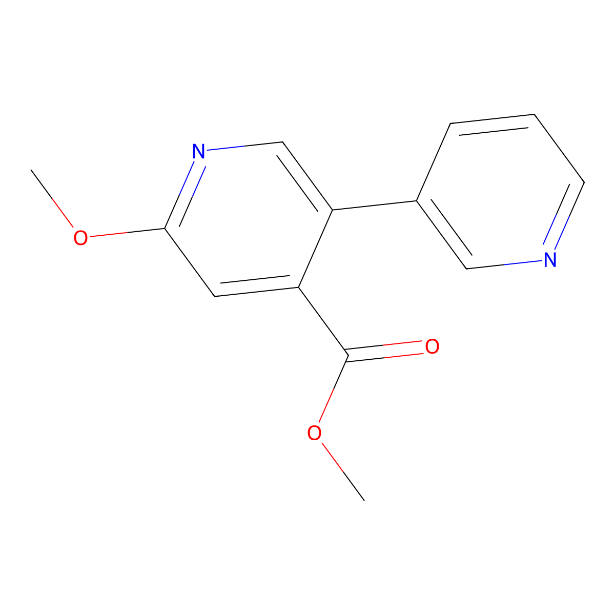 Methyl 2-methoxy-5-pyridin-3-ylpyridine-4-carboxylate molecular structure, CAS 1214366-99-0