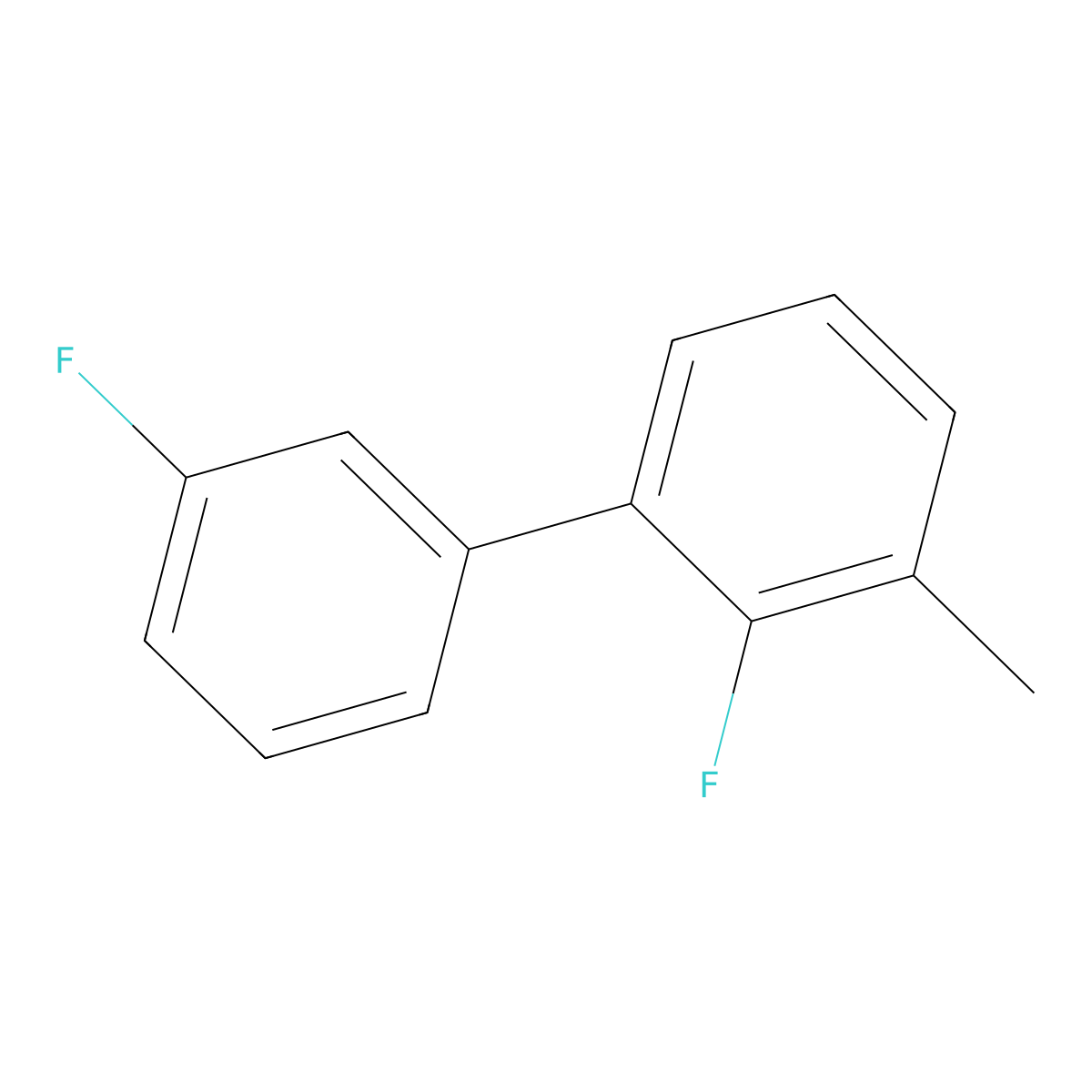2-Fluoro-1-(3-fluorophenyl)-3-methylbenzene molecular structure, CAS 1214367-09-5