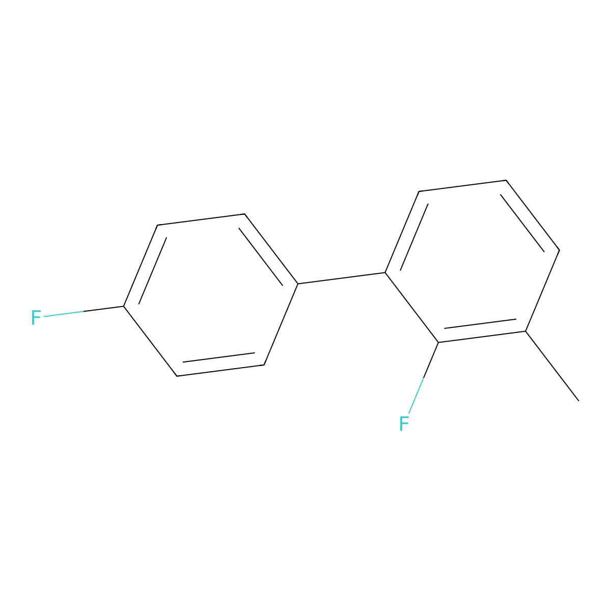 2,4'-Difluoro-3-methyl-1,1'-biphenyl molecular structure, CAS 1214367-12-0
