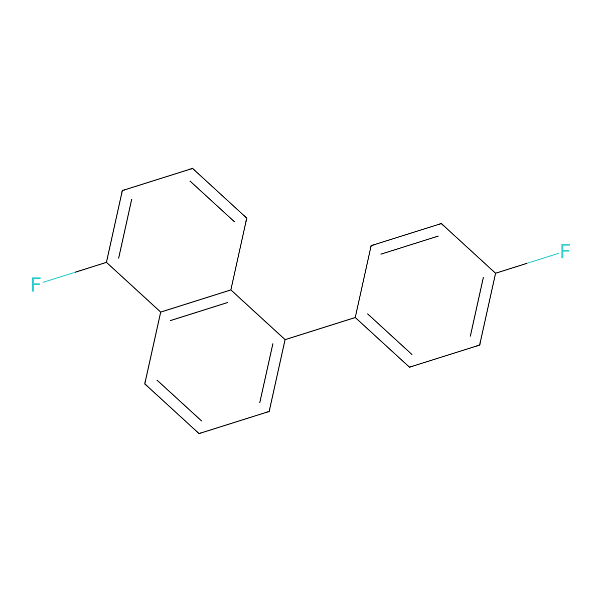1-Fluoro-5-(4-fluorophenyl)naphthalene molecular structure, CAS 1214367-14-2